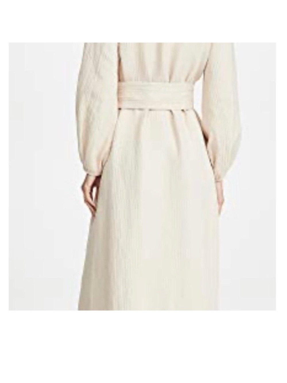 Mara Hoffman JUNE BLUSH  Long-Sleeve Midi Dress with Tie Waist size S no tag‼️ - Picture 2 of 6